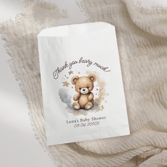 Sachets En Papier Nous pouvons attendre un Baby shower neutre pour l (Créateur téléchargé)