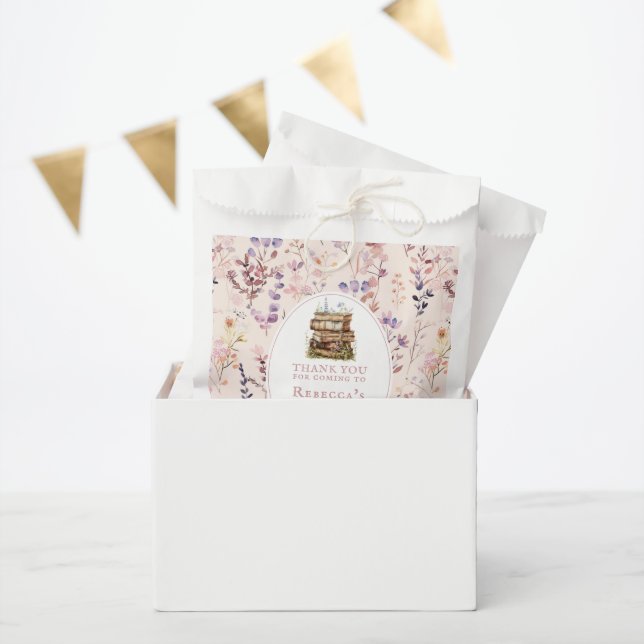 Sachets En Papier Nouveau chapitre nuptiale douche aquarelle, fleur  (Fête)