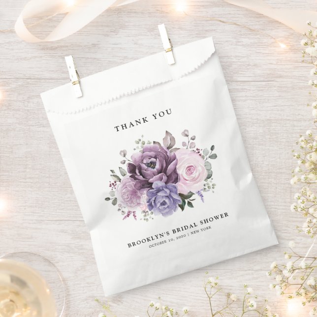 Sachets En Papier Nuances de pourpre Dusty fleurs Moody Floral Maria (Coupé)