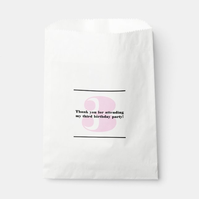 Sachets En Papier Numéro anniversaire (Devant)