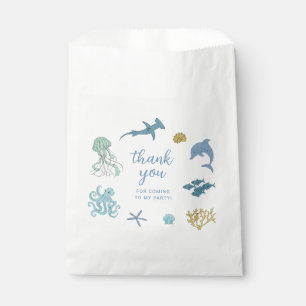 Sachets En Papier Ocean Animal Blue fête d'anniversaire