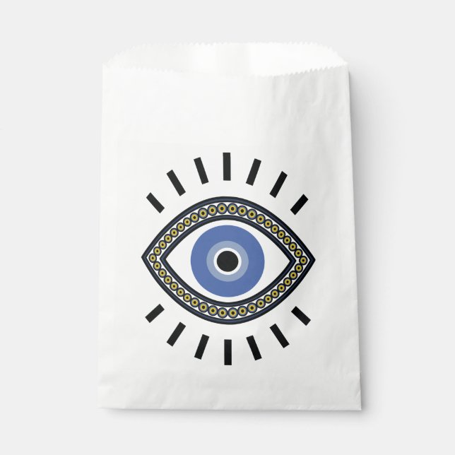 Sachets En Papier oeil bleu bonne chance protection oeil mal oeil (Devant)