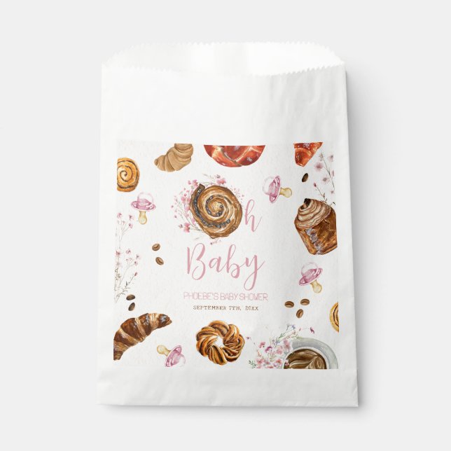 Sachets En Papier Oh Bébé pâtisseries + Pacificateurs Baby shower fi (Devant)