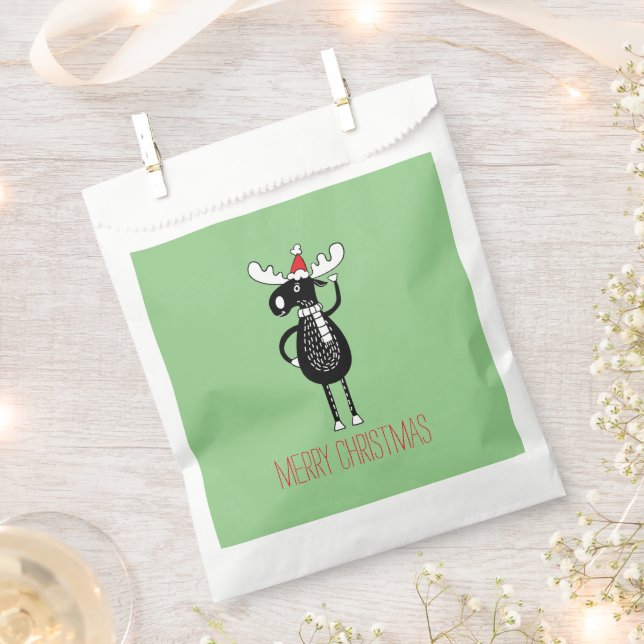 Sachets En Papier Oie de Noël lunatique (Coupé)
