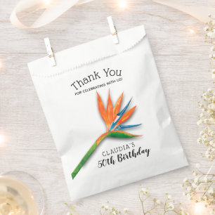 Sachets En Papier Oiseau du Paradis aquarelle Floral