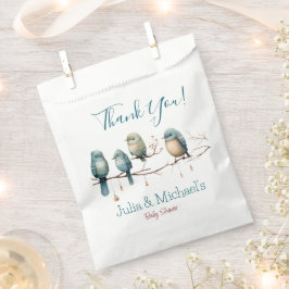 Sachets En Papier Oiseaux de Whimsical sur Branches Baby shower Past