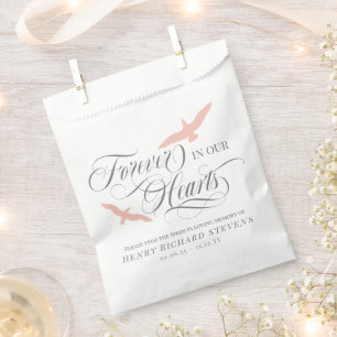 Sachets En Papier Oiseaux Roses Bruants Pour Toujours Dans Nos Coeur