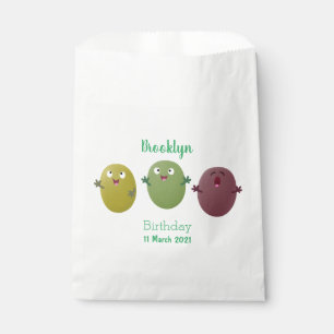 Sachets En Papier Olives heureuses mignonnes chantant un dessin anim