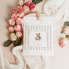 Sachets En Papier On Peut Attendre Élégant Baby shower Favoriser Sac