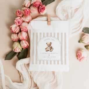 Sachets En Papier On Peut Attendre Élégant Baby shower Favoriser Sac