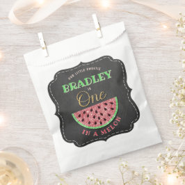 Sachets En Papier One In A Melon Chalkboard 1er anniversaire