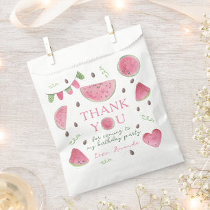 Sachets En Papier One in a Melon Watermelon Girl Birthday merci