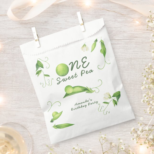 Sachets En Papier One Sweet Pea First Birthday (Coupé)