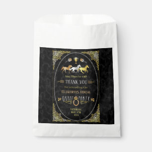 Sachets En Papier Or de noir d'art déco de partie de jour de Derby