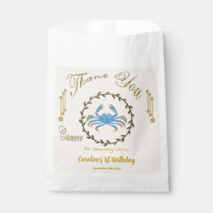 Sachets En Papier Or & Perles Cancer 1er Anniversaire Merci