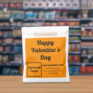 Sachets En Papier Orange Color Business Brand; Valentine; sac en pap