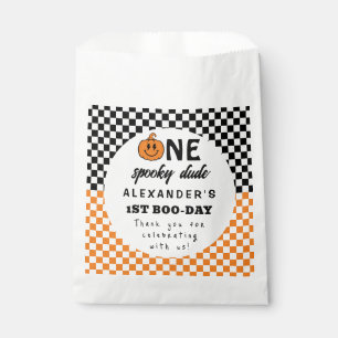 Sachets En Papier Orange Un Mec Effrayant Halloween 1er Anniversaire