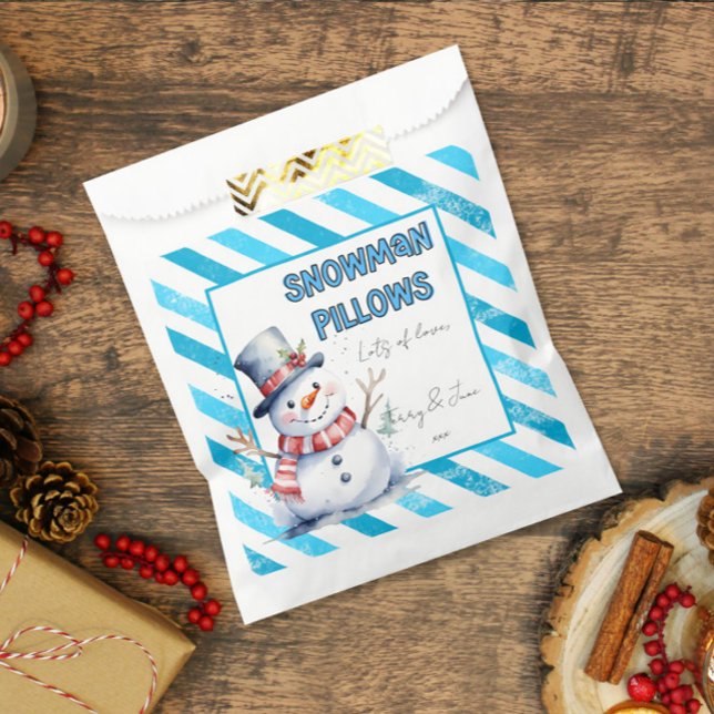 Sachets En Papier Oreiller bonhomme de neige Noël friandise elfe vil (Créateur téléchargé)