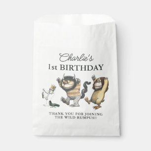 Sachets En Papier Où les choses sauvages sont premier anniversaire