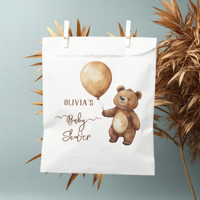 Sachets En Papier Ours Ballons Nuages Attendre Baby shower Bearly (Créateur téléchargé)