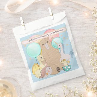 Sachets En Papier Ours Capricieux, Dragon, Licorne, Amis Magiques