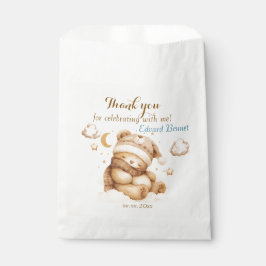 Sachets En Papier Ours en Teddy Balloon beige Anniversaire
