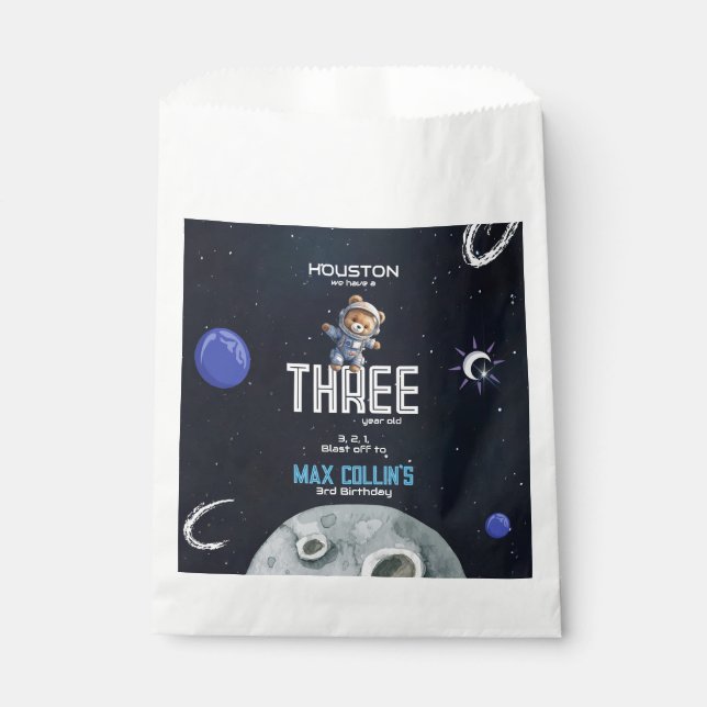 Sachets En Papier Outer Space Astronaut Any Age Birthday (Devant)