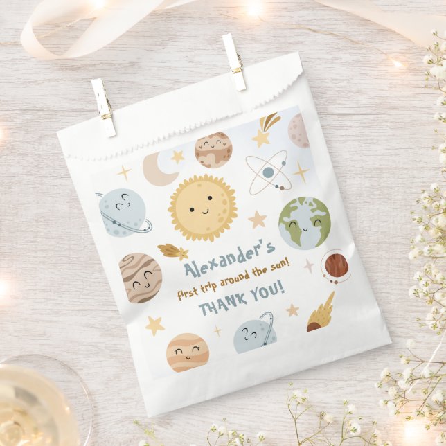 Sachets En Papier Outer Space Birthday First Trip Birthday (Coupé)