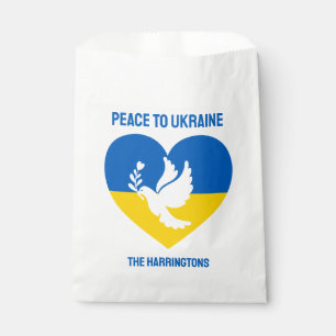 Sachets En Papier Paix textuelle à l'Ukraine