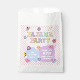 Sachets En Papier Pajama Party Preppy Varsity Patch Anniversaire