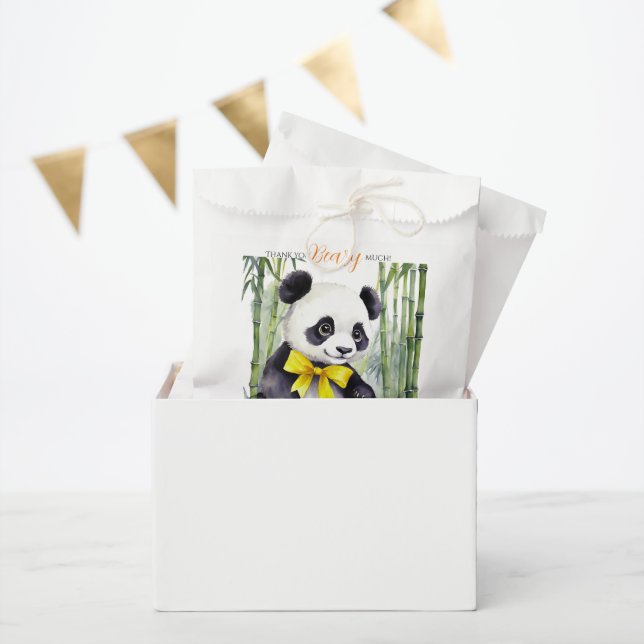 Sachets En Papier Panda Bear Merci Beare beaucoup Baby shower Unisex (Fête)