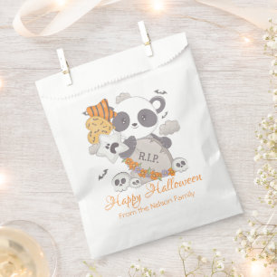 Sachets En Papier Panda Grave Rip Bats Halloween heureux