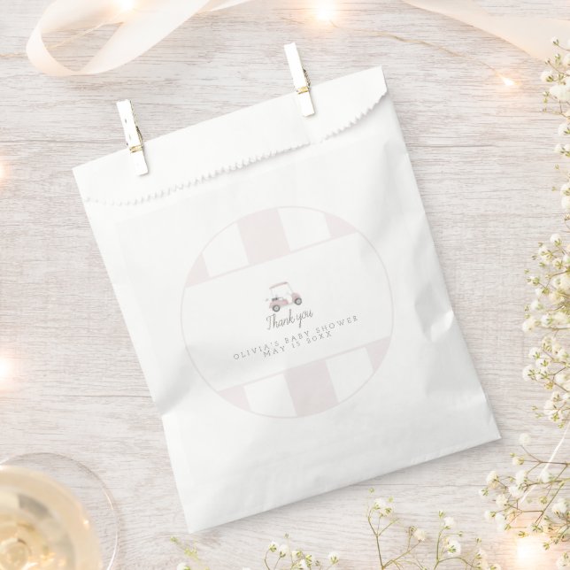 Sachets En Papier Panier de golf rose pour le sac (Coupé)