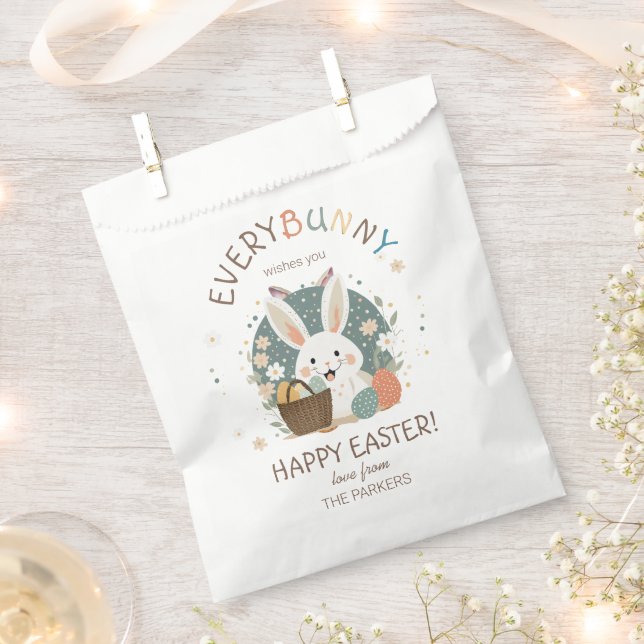 Sachets En Papier Panier d'oeufs de lapin de Pâques ID1013 (Coupé)