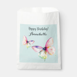 Sachets En Papier Papillon rose délicat dans les couleurs pastel arc