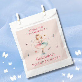 Sachets En Papier Papillons Ballerina Rose Girl Anniversaire Merci