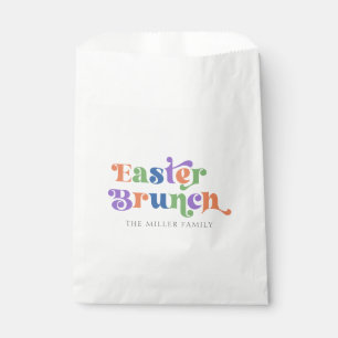Sachets En Papier Pâques Brunch Coloré Typographie rétro