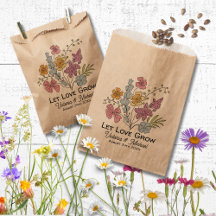 Paquet de graines de fleurs sauvages dessinées à l
