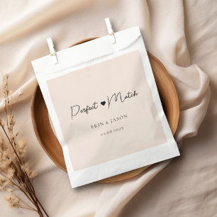 Sachets En Papier Parfait accord ! Rose clair-brun, Élégant, Cœur