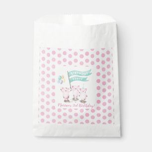 Sachets En Papier Partie porcine rose d'anniversaire de enfant