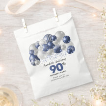 Parties scintillant Bleu Ballons d'argent Favorise