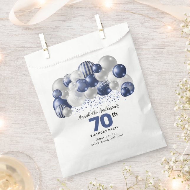 Sachets En Papier Parties scintillant Bleu Blonde Argent Favoriser 7 (Coupé)
