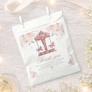 Sachets En Papier Parties scintillant Carrousel Anniversaire Personn