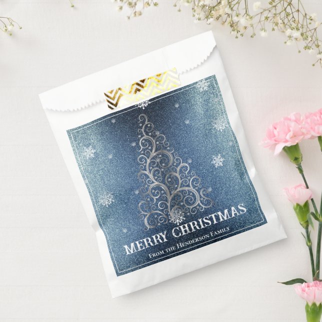 Sachets En Papier Parties scintillant d'arbre de Noël et flocons de  (Scellé)