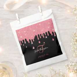 Sachets En Papier Parties scintillant rose goutte étincelles Girly S