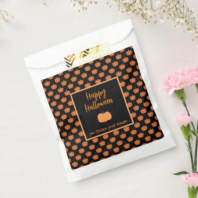 Sachets En Papier Pas de trucs juste traiter Halloween citrouilles o (Scellé)