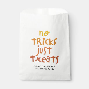 Sachets En Papier Pas de trucs juste traiter mignon plaisir fête Hal