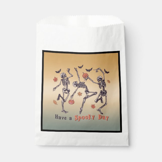 Sachets En Papier Passe Une Éffrayante Journée ! Skeletons d'Hallowe (Devant)