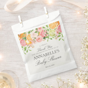 Sachets En Papier Pastel Citrus Floral Cutie Baby shower Dessert