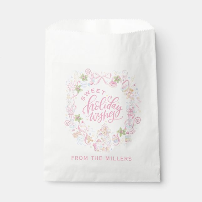 Sachets En Papier Pastel Treats | Sweet Holiday Wishes (Devant)